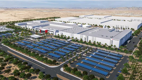 Rendering of LG's $5.5 billion battery plant in Queen Creek, Arizona